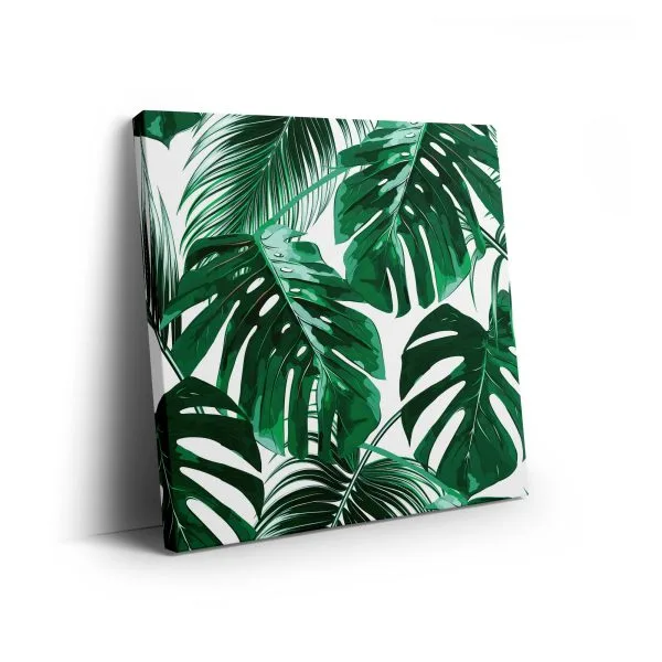 Green tropical leef flower