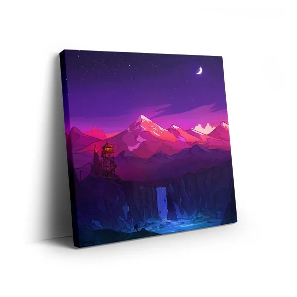 Purple mountains digital art