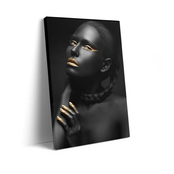 Black gold african woman