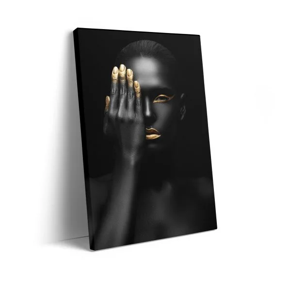 Black gold african woman