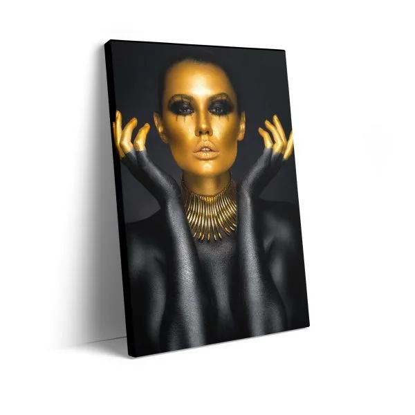 Black gold african woman