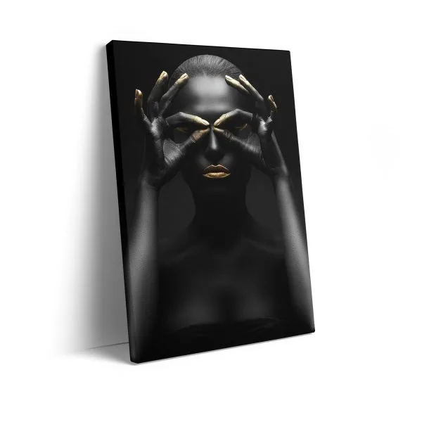 Black gold african woman