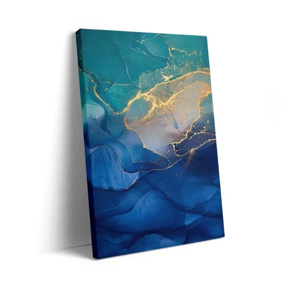 Blue gold marbel