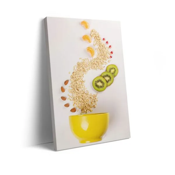 Oat flakes kiwi grapefruit slices