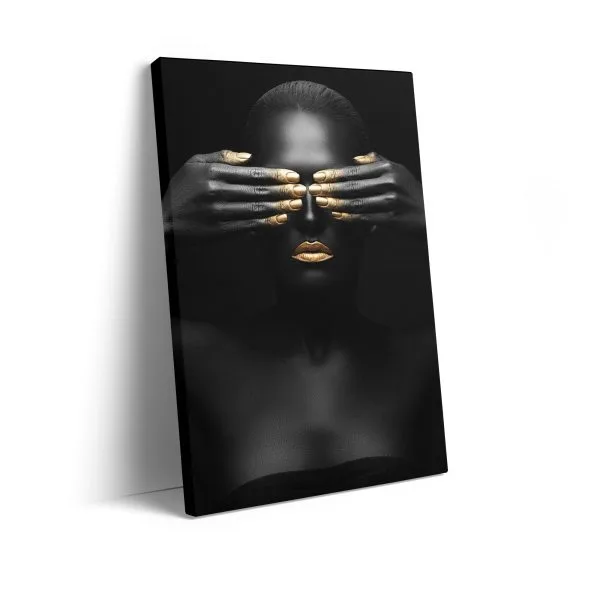 Black gold african woman