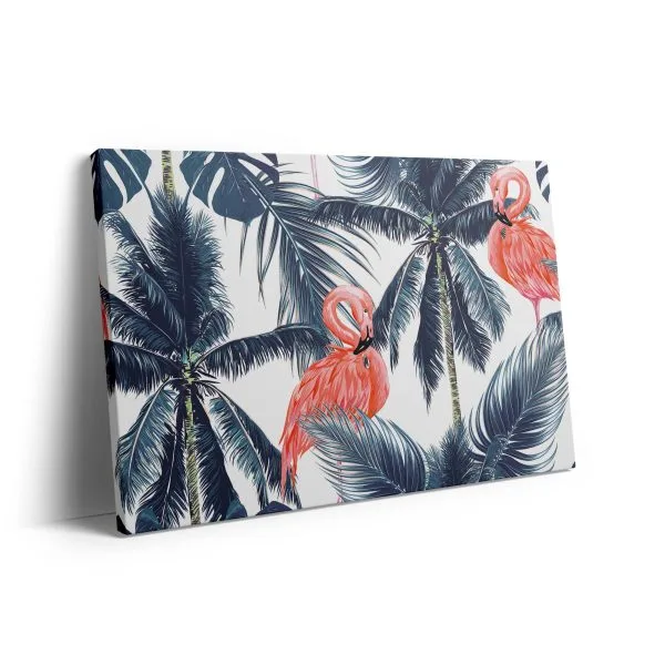 Flamingo palm pattern