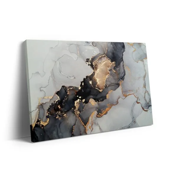 Gold grey marbel