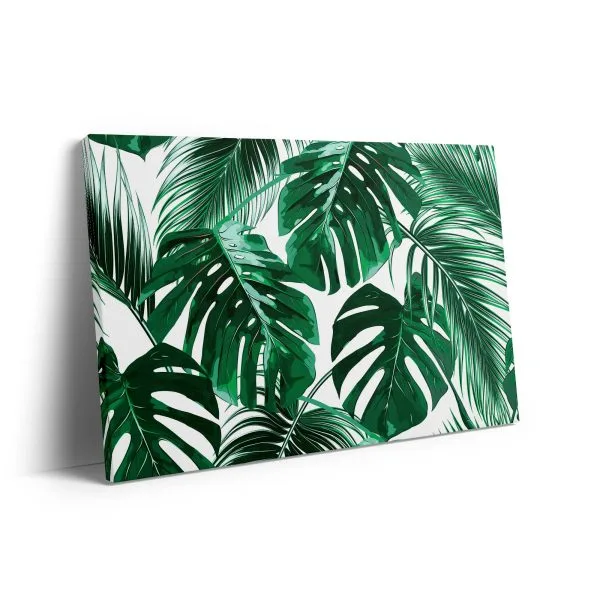 Green tropical leef flower