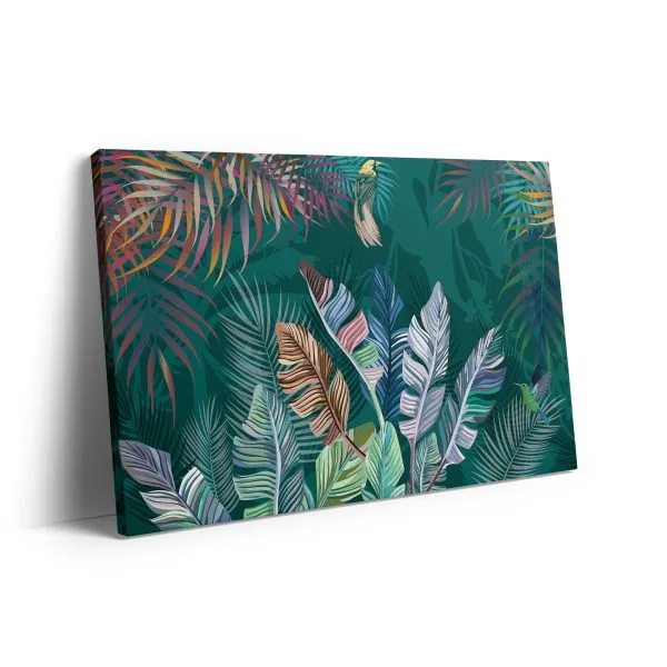 Green floral art
