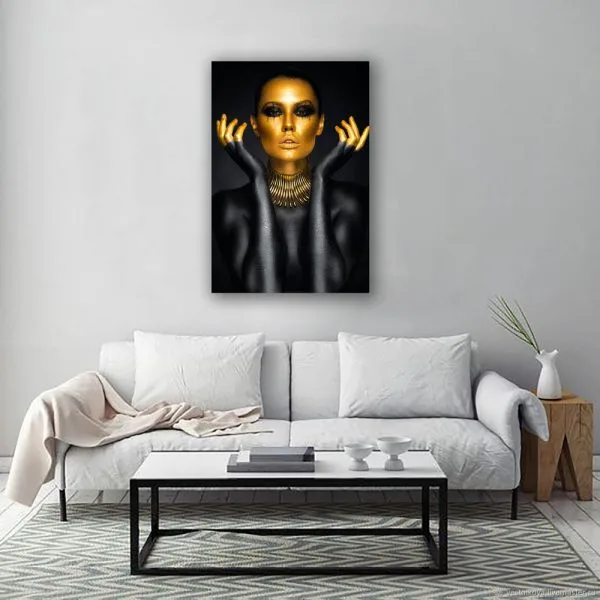 Black gold african woman