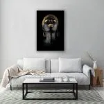 Black gold african woman