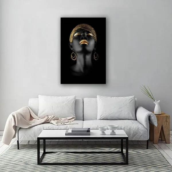 Black gold african woman