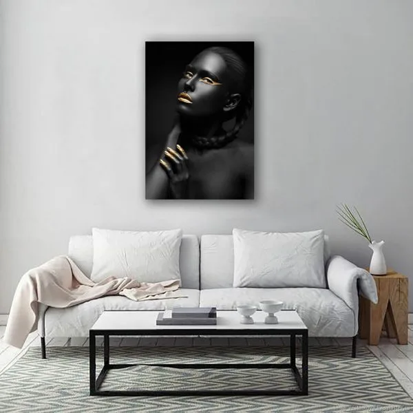 Black gold african woman