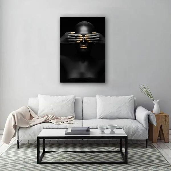 Black gold african woman