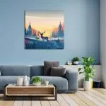 Deer in forest illustration