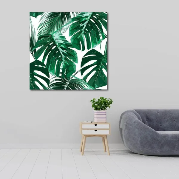Green tropical leef flower