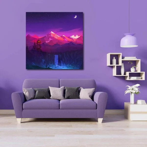 Purple mountains digital art
