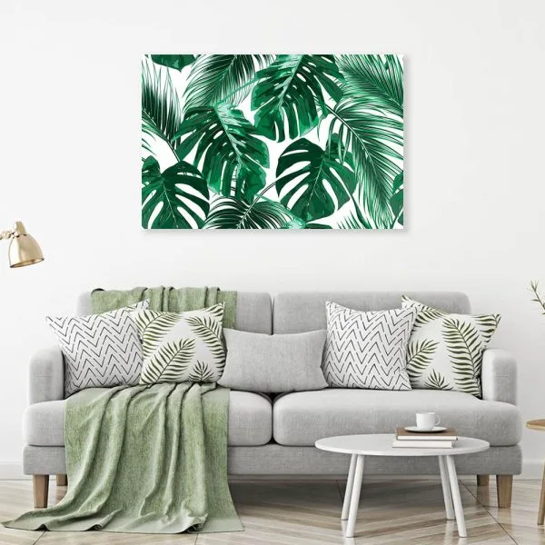 Green tropical leef flower