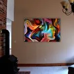 Abstract art side faces