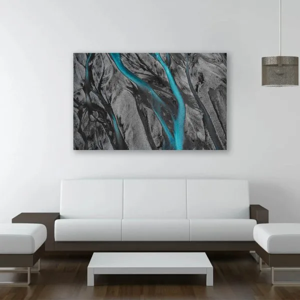 Icelandic river black sand
